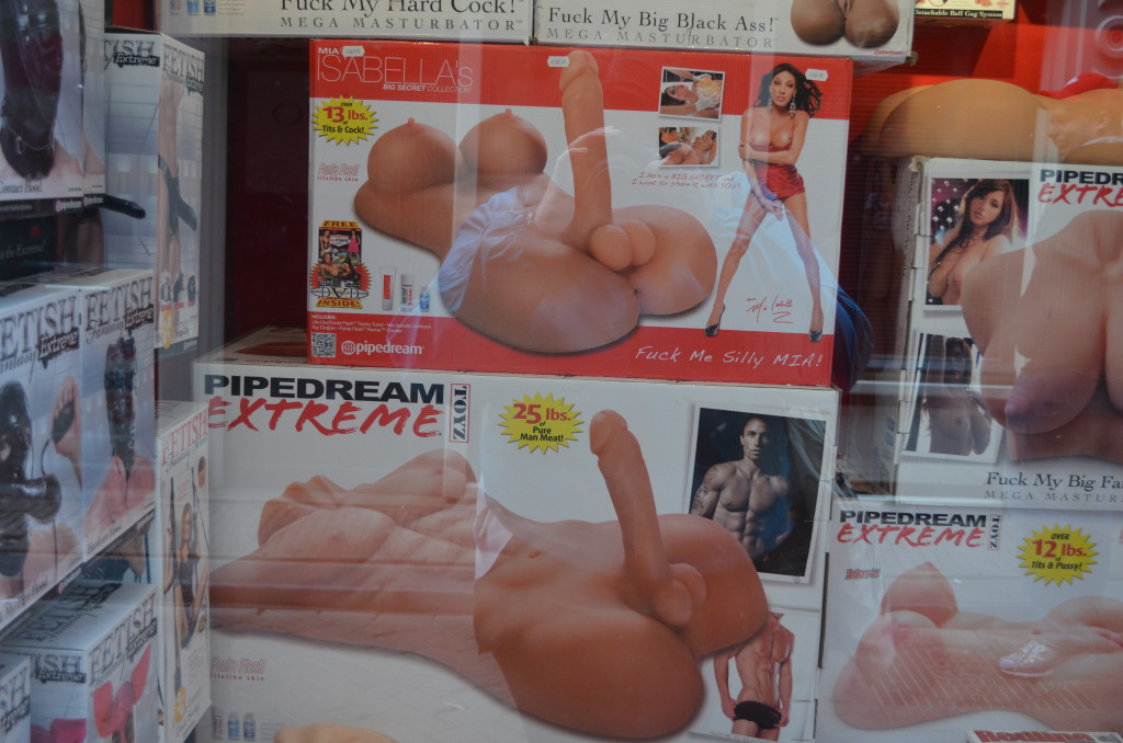 Some of the more interesting 'toys' to be found in the sex shops