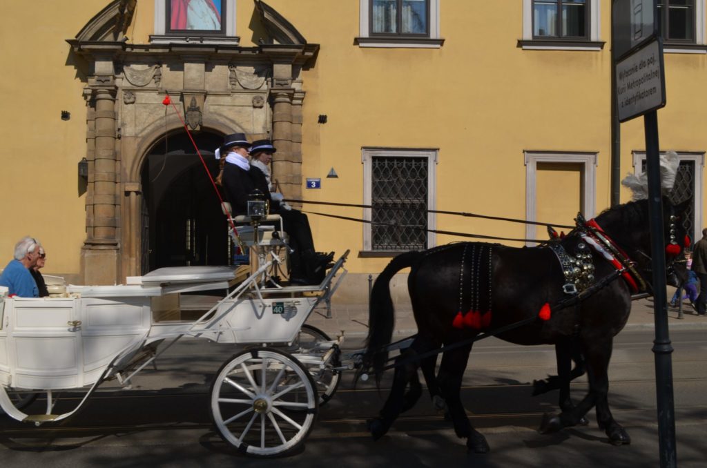 Horse-drawn carriage rides are available Main Square 