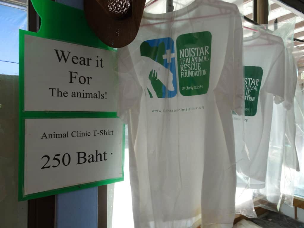 The clinic also sells t-shirts to help with funding