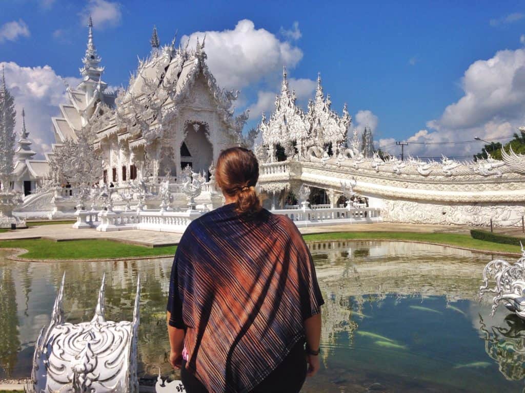 Hannah at the White Temple in Chang Rai