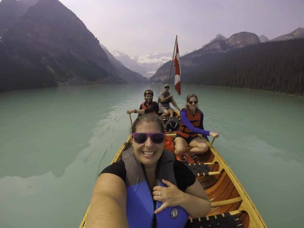 Canoeing in Lake Louise