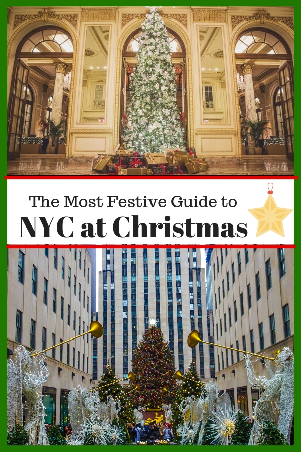 Looking to experience New York City at Christmas? From lights and decorations to Christmas markets, window displays, and more. Here's how to experience the magic of Christmas in NYC. #Christmas #NYC #NewYorkCity