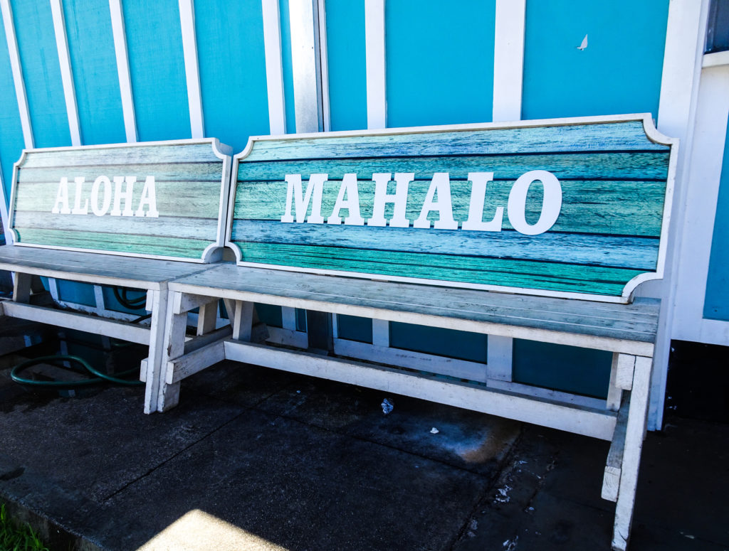 Aloha Mahalo Benches in Hawaii