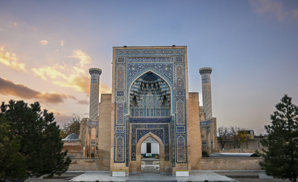 The entrance way to Gur-e-Amir Mausoleum. 