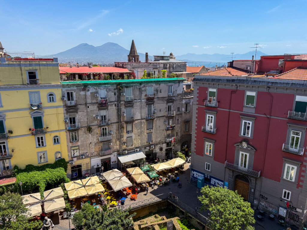 view over Bellini Square in Naples